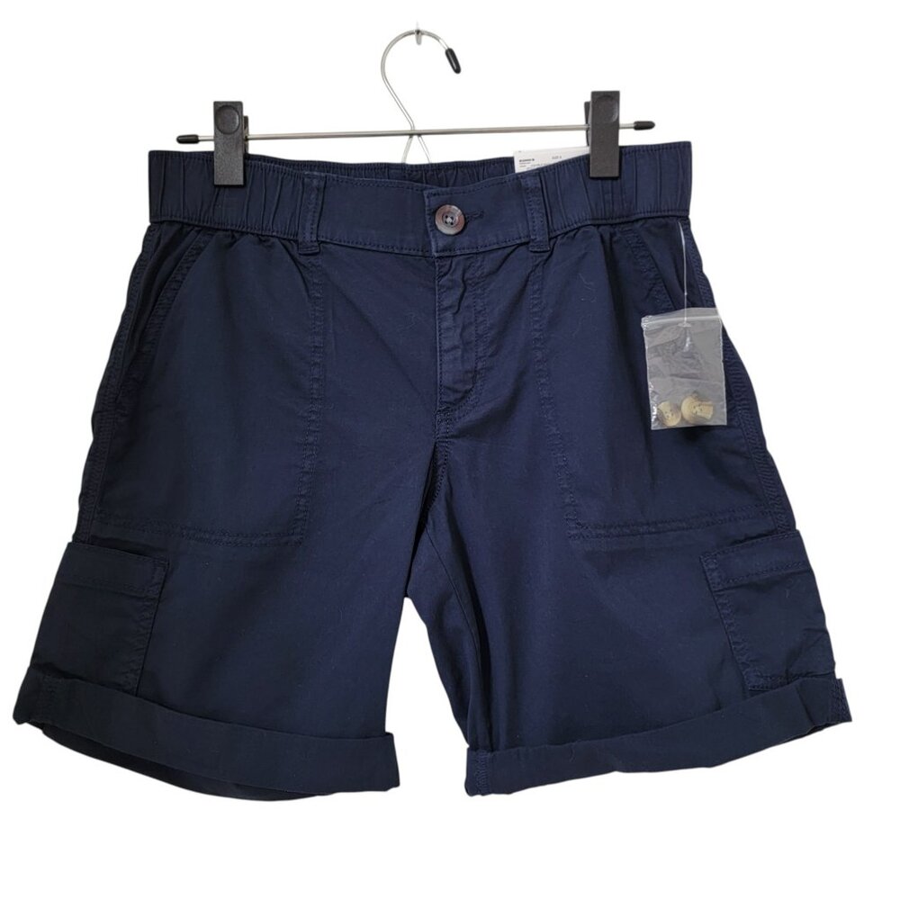 Sonoma Size 6 Hale Navy Comfort Waist Utility Bermuda Shorts, NEW with Tag